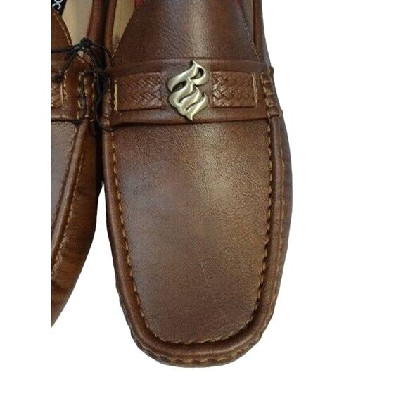 NEW w TAG Rocawear Ludlow Loafers Sz 9.5 Brown Comfort Faux Leather Shoes Preppy main image 6